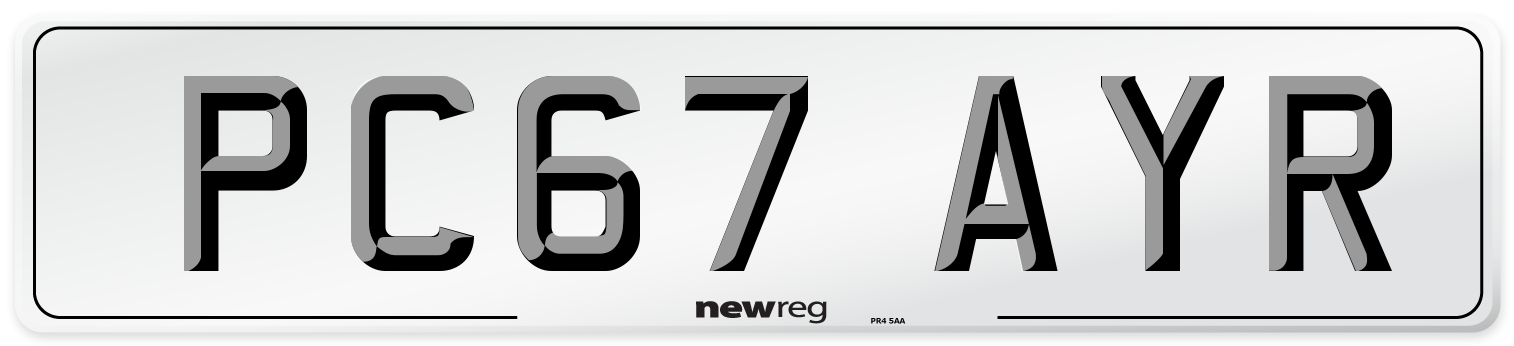 PC67 AYR Number Plate from New Reg